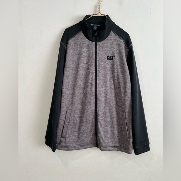 DEVON AND JONES logo CAT sweatshirt, grey, size 2X - Picture 1 of 9